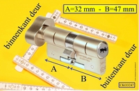 M&C Condor cilinderslot Knop OVAAL 32x47 mm 